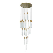 Aroha 30-Head Spiral Crystal Chandelier – Tri-Colour