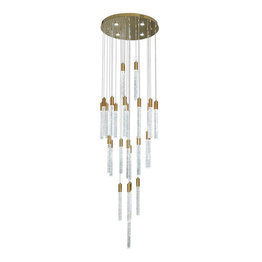 Aroha 30-Head Spiral Crystal Chandelier – Tri-Colour