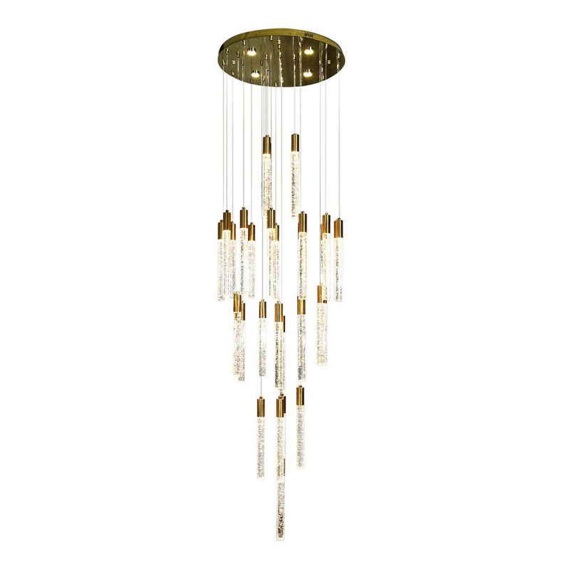 Aroha 30-Head Spiral Crystal Chandelier – Tri-Colour - image 2
