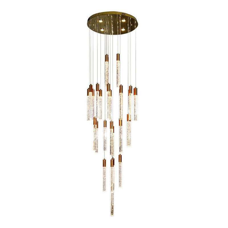 Aroha 30-Head Spiral Crystal Chandelier – Tri-Colour - image 3