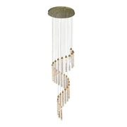 Kaia 30-Head Spiral Crystal Chandelier – Tri-Colour - image 2