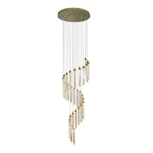 Kaia 30-Head Spiral Crystal Chandelier – Tri-Colour - image 2