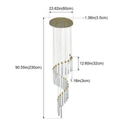 Kaia 30-Head Spiral Crystal Chandelier – Tri-Colour - image 7