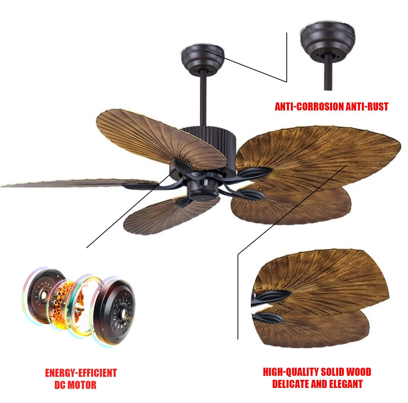 52''Large blade ceiling fan Modern fan with Remote Control CF-5205