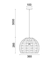 CLA Lighting CANAMO Dome / Wine Glass pendant light dimensions diagram