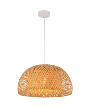 CANASTA: Bohemian Interior Natural Bamboo Finish Pendant Light - Small Ø380mm x H230mm - CLA Lighting