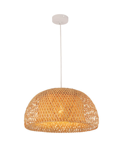 CANASTA: Bohemian Interior Natural Bamboo Finish Pendant Light - Small Ø380mm x H230mm - CLA Lighting