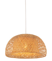 CANASTA: Bohemian Interior Natural Bamboo Finish Pendant Light - Large Ø450mm x H260mm - CLA Lighting