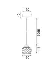 CLA Lighting CARAMELLE pendant light dimensions diagram