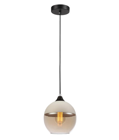 CASA: White With Amber Glass Pendant Lights - Wine Glass - CLA Lighting