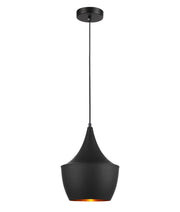 CAVIAR: Black Pendant Lights - Angled Bell - CLA Lighting