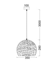 CLA Lighting CELESTE Dome pendant light dimensions diagram