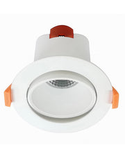 COMET: 9W LED Tri-CCT Dimmable Gimbal Low Glare Recessed Downlights IP20 - White - CLA Lighting