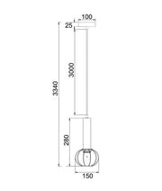 CLA Lighting CORAZON2 CORAZON pendant light dimensions diagram