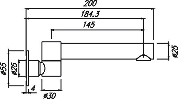 Ideal Swivel Bath Outlet (Brushed Nickel)