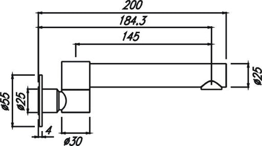 Ideal Swivel Bath Outlet (Brushed Nickel)