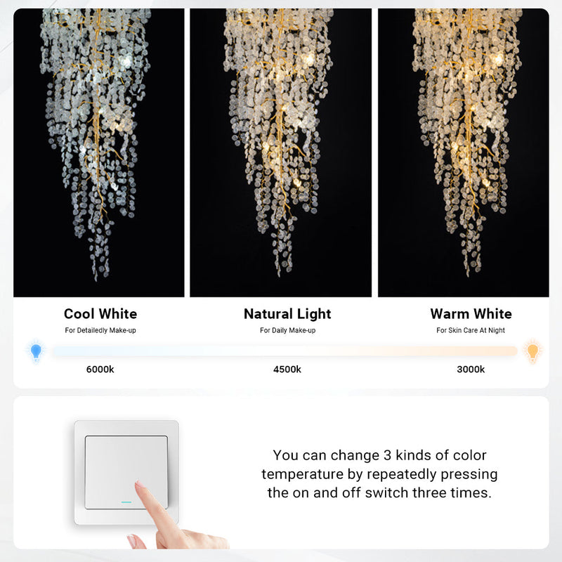 Crystal Branches Chandelier Luxury 20-Light Tree Branch Stair CL-CTC18
