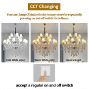 Juliette 18-Light Crystal Chandelier with Shades – 100cm - image 3
