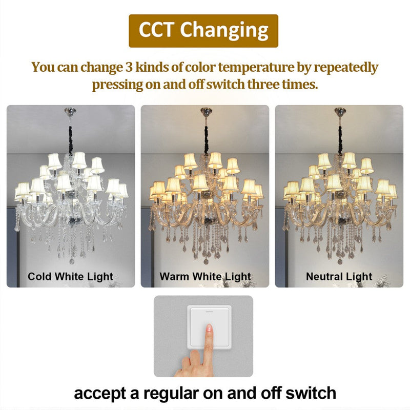 Juliette 18-Light Crystal Chandelier with Shades – 100cm - image 3