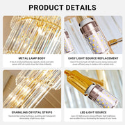 Crystal High Ceiling Chandelier Luxury Modern Spiral Light CL-LCAKE21