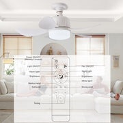 Quiet Socket Fan with Light 17" Ceiling 3-Color Dimmable LED CF-SFL5