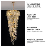 Crystal Branches Chandelier Luxury 20-Light Tree Branch Stair CL-CTC18
