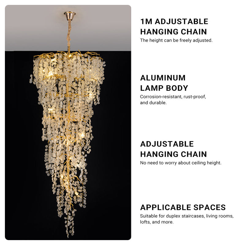 Crystal Branches Chandelier Luxury 20-Light Tree Branch Stair CL-CTC18