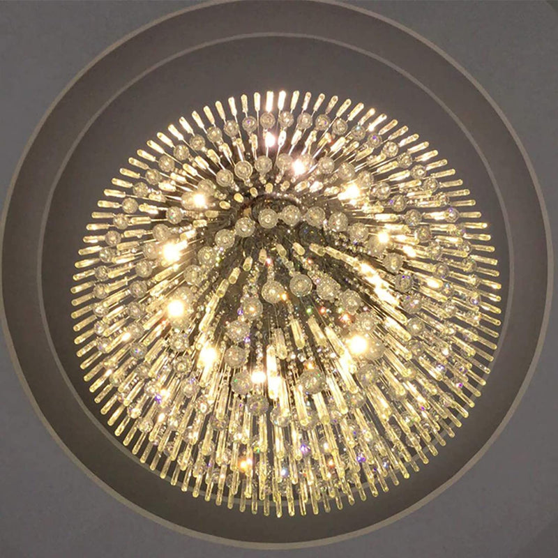 High Ceiling Crystal Chandelier Raindrop Staircase Chandelier CL-LRC