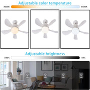 Quiet Socket Fan with Light 17" Ceiling 3-Color Dimmable LED CF-SFL5