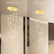Staircase Crystal Chandelier Modern 12/18-Light Chain Light CL-CBAR