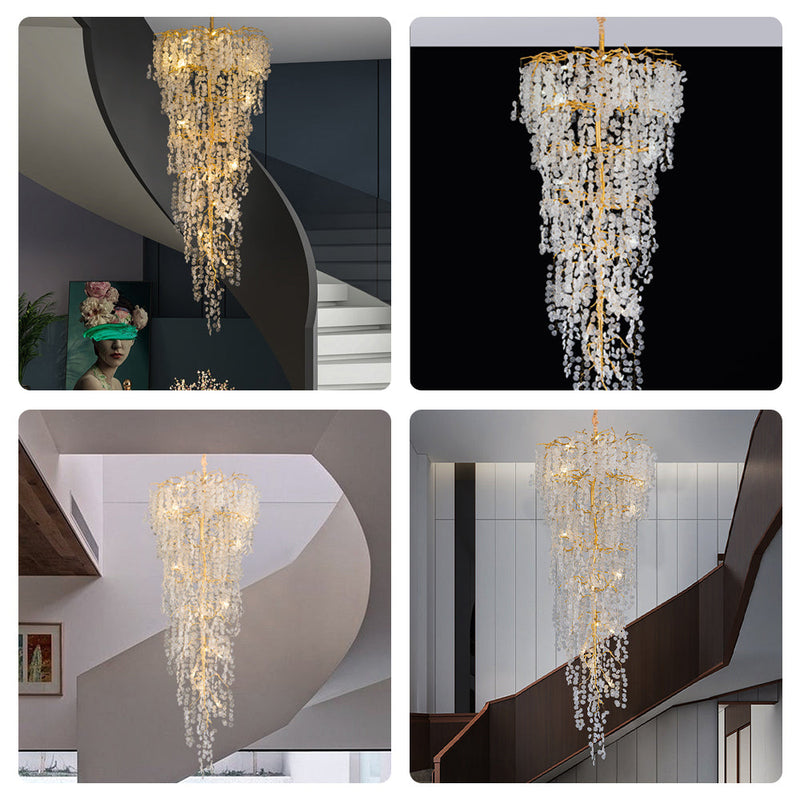 Crystal Branches Chandelier Luxury 20-Light Tree Branch Stair CL-CTC18