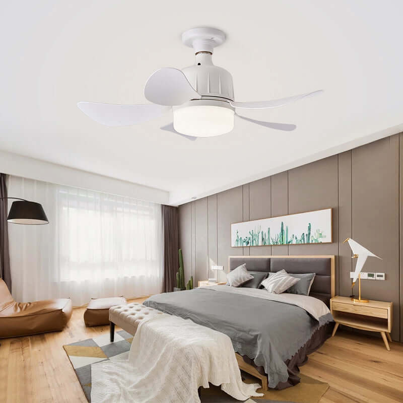 Quiet Socket Fan with Light 17" Ceiling 3-Color Dimmable LED CF-SFL5