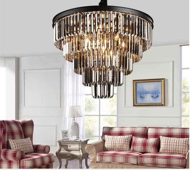 16 Light Crystal Chandelier K9 Smoke Luxury Light 3 Colors CL-CAKELSK