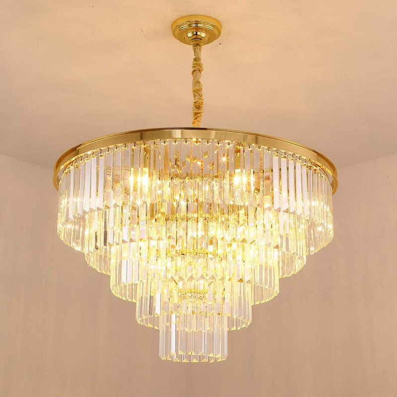 16 Light Crystal Chandelier K9 Golden Luxury Light 3 Colors CL-CAKELB