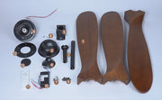 3 Wood Blades Ceiling Fan 60" Brown Designer with Remote CF-6001