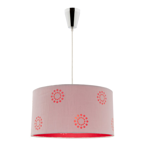 Cougar Lighting Fabian 1LT Diy Pendant Silver/Red - FAB1PSLRE