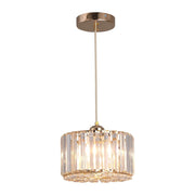 Aria Crystal Pendant Light – 3CCT E27 Ceiling Fixture Rose Gold/Black