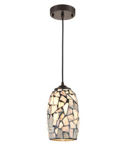 GLAZE: Stone Mosaic Hand Blown Glass Pendant Lights - Dark - CLA Lighting