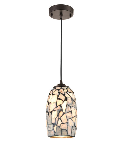 GLAZE: Stone Mosaic Hand Blown Glass Pendant Lights - Dark - CLA Lighting