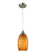 CLA Lighting GLAZE5 Amber Glass w/ Swirls pendant light