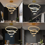 Maria 5-Ring Crystal Chandelier – Gold Finish - image 7