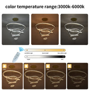 Maria 5-Ring Crystal Chandelier – Gold Finish - image 5