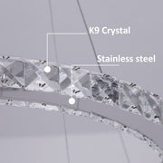 Macy 41W Tri-Colour Dimmable 2-Ring Crystal Pendant Light - image 6