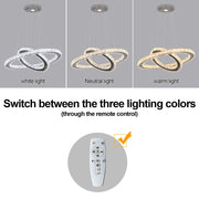 Macy 41W Tri-Colour Dimmable 2-Ring Crystal Pendant Light - image 8