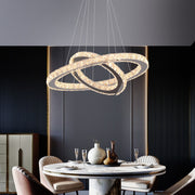 Macy 41W Tri-Colour Dimmable 2-Ring Crystal Pendant Light - image 12
