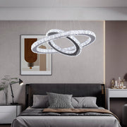 Macy 41W Tri-Colour Dimmable 2-Ring Crystal Pendant Light - image 11