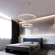 Macy 41W Tri-Colour Dimmable 2-Ring Crystal Pendant Light - image 14