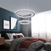 Macy 41W Tri-Colour Dimmable 2-Ring Crystal Pendant Light - image 15
