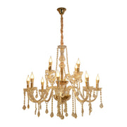 Amorette 12-Light Crystal Chandelier – 89cm – Gold Finish - image 2