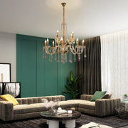 Amorette 12-Light Crystal Chandelier – 89cm – Gold Finish - image 5